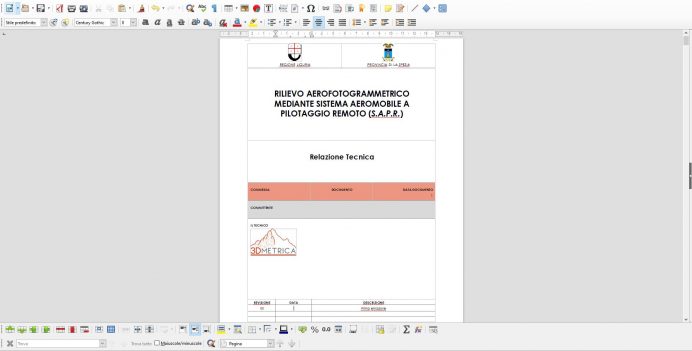 LA RELAZIONE TECNICA DI UN RILIEVO