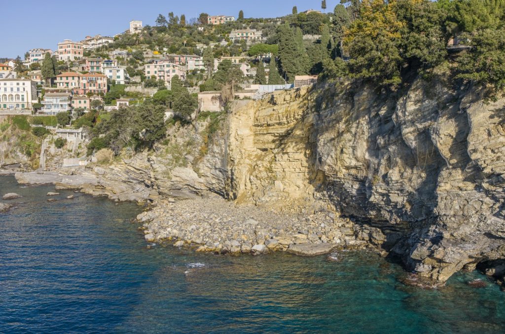 Frana del cimitero di Camogli da drone